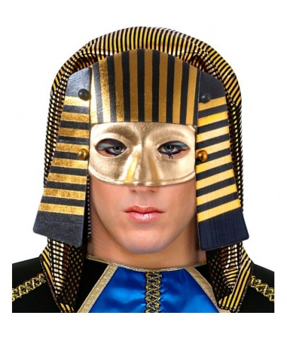 Mısırlı Maskesi Lastik Aparatlı Firavun Maskesi 21x23 cm