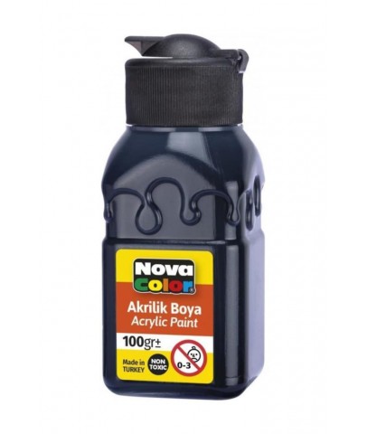 Nova Color Akrilik Boya Şişe 100 Cc Siyah Nc-2015