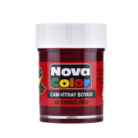 Nova Color Cam Boyası Su Bazlı Şişe Kırmızı NC-150