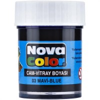 Nova Color Cam Boyası Su Bazlı Şişe Mavi NC-151