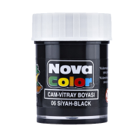 Nova Color Cam Boyası Su Bazlı Şişe Siyah NC-154