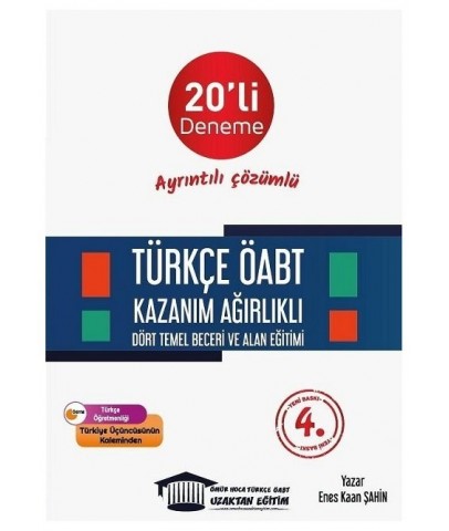 Ömür Güner 2021 ÖABT Türkçe Öğretmenliği Dört Temel Beceri ve Alan Eğitimi 20 Deneme Çözümlü - Enes Kaan Şahin Ömür Hoca Uzaktan Eğitim
