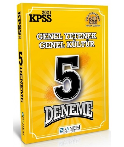 Panem 2021 KPSS Genel Yetenek Genel Kültür 5 Deneme Çözümlü Panem Yayınları