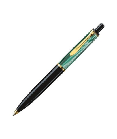 Pelikan Tükenmez Kalem 14 Ayar Altın Kaplama Yeşil-Siyah K200