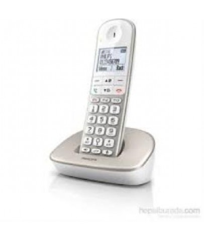 Philips XL4901S Telsiz Dect Telefon 1.9" Ekran Eller Serbest Konuşla Beyaz Arka Işık-Tuş Takımı
