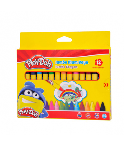 Play-Doh Mum Pastel Boya Crayon Yuvarlak 12 Renk PLAY-CR005