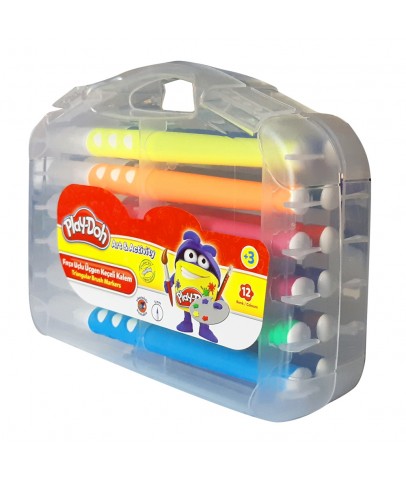 Play-Doh Üçgen Fırça Uçlu Kalem Pp Kutu 12 Renk PLAY-KE018