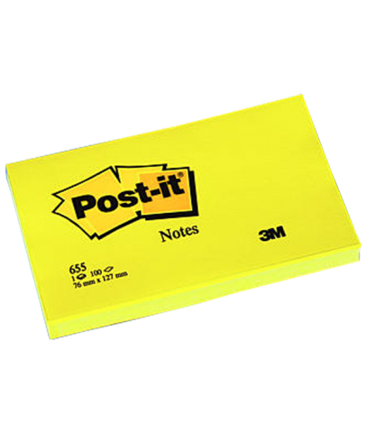 Post-it Yapışkanlı Not Kağıdı 100 YP 76x127 Sarı 655