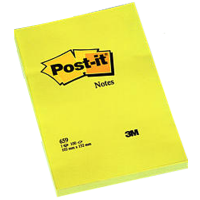 Post-it Yapışkanlı Not Kağıdı Büyük Boy Çizgisiz 100 YP 102x152 Sarı 659