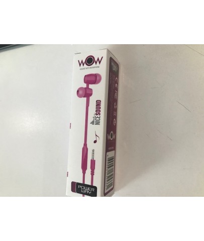 Powerway WOW Pink Kulak İçi Mikrofonlu Ses Kontrolli Kulaklık