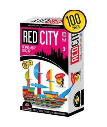 Redka Redcity Renkli Ahşap Bloklar RD5207 Akıl, Zeka ve Strateji Oyunu, Kutu Oyunu