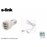 S-link IP-816 2000ma 12v Usb Kablo Araçtan Şarj Cihazı
