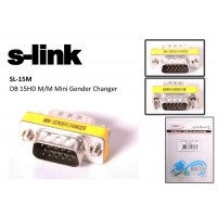 S-link sl-15m Vga erkek-erkek 15pin Dönüştürücü