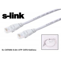 S-link SL-CAT606 cat6 0.60mt Gri Utp Patch Kablo