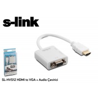 S-link SL-HVS12 Hdmı Erkek To Vga Dişi + Audio Çevirici