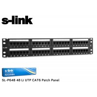 S-link  SL-P648 48 Port Cat6 Utp Patch Panel