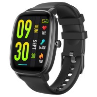 S-link W01 DaFit Uyumlu+ Bluetooth 1.7" Ekran 200mAh Bataryalı Siyah Akıllı Saat- Smart Watch