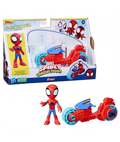 Spider And Hıs Amazıng Frıends Motorsiklet Ve Figür Spidey F6777-F7459