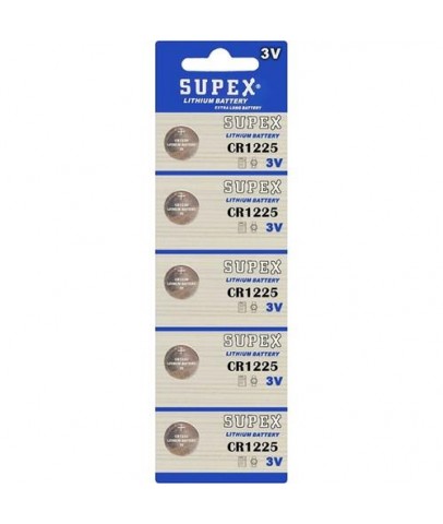 Supex CR1225-C5 3V Lityum Düğme Pil 5'li Paket