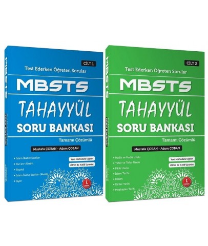 Tahayyül 2021 MBSTS Soru Bankası Çözümlü Set - Mustafa Çoban, Adem Çoban Tahayyül Yayınları
