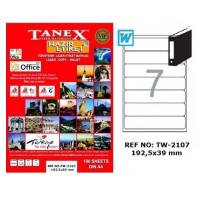 Tanex Lazer Etiket 100 YP 192.5x39 Laser-Copy-Inkjet TW-2107