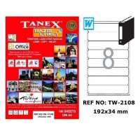 Tanex Lazer Etiket 100 YP 192x34 Laser-Copy-Inkjet TW-2108