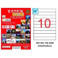 Tanex Laser Etiket 100 YP 210x29,69 Laser-Copy-Inkjet TW-2069