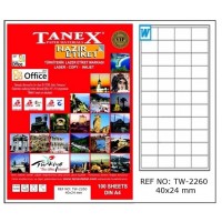 Tanex Lazer Etiket 100 YP 40x24 MM Laser-Copy-Inkjet TW-2260