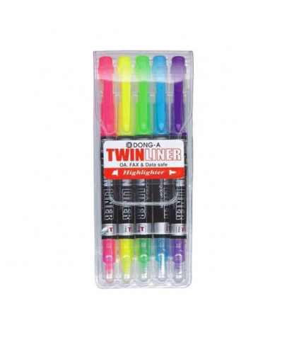Twinliner Fosforlu Kalem Karışık Renk Kalem Tipi Çift Taraflı 5 Lİ 231500