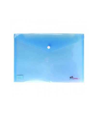 Umix Çıtçıtlı Şeffaf Zarf Dosya Mavi Eco U1120P-MA-ECO