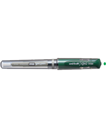 Uni-Ball Roller Kalem Signo Broad Jel Bilye Uç İmza Kalemi 1.0 MM Yeşil UM-153