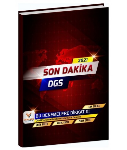 Varyans 2021 DGS Son Dakika 5 Deneme Karekod Çözümlü Varyans Yayınları
