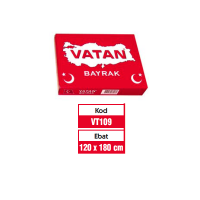 Vatan Bez Bayrak Türk %100 Polyester 120x180 VT109