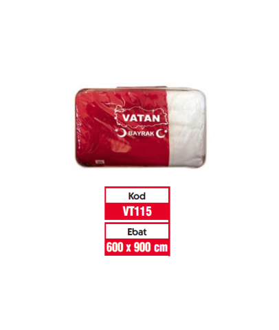 Vatan Bez Bayrak Türk %100 Polyester 600x900 VT115