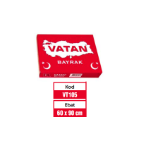 Vatan Bez Bayrak Türk %100 Polyester 60x90 VT105