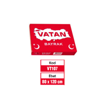 Vatan Bez Bayrak Türk %100 Polyester 80x120 VT107
