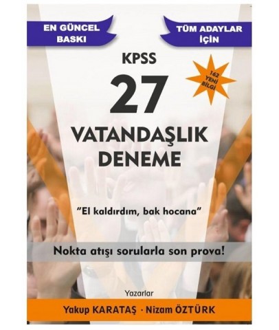 Yakup Karataş 2021 KPSS Vatandaşlık 27 Deneme Yakup Karataş